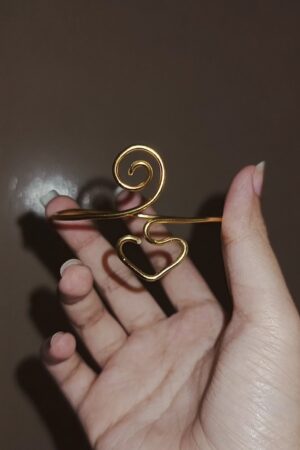 Spiral Heart Handmade Wire Armcuff