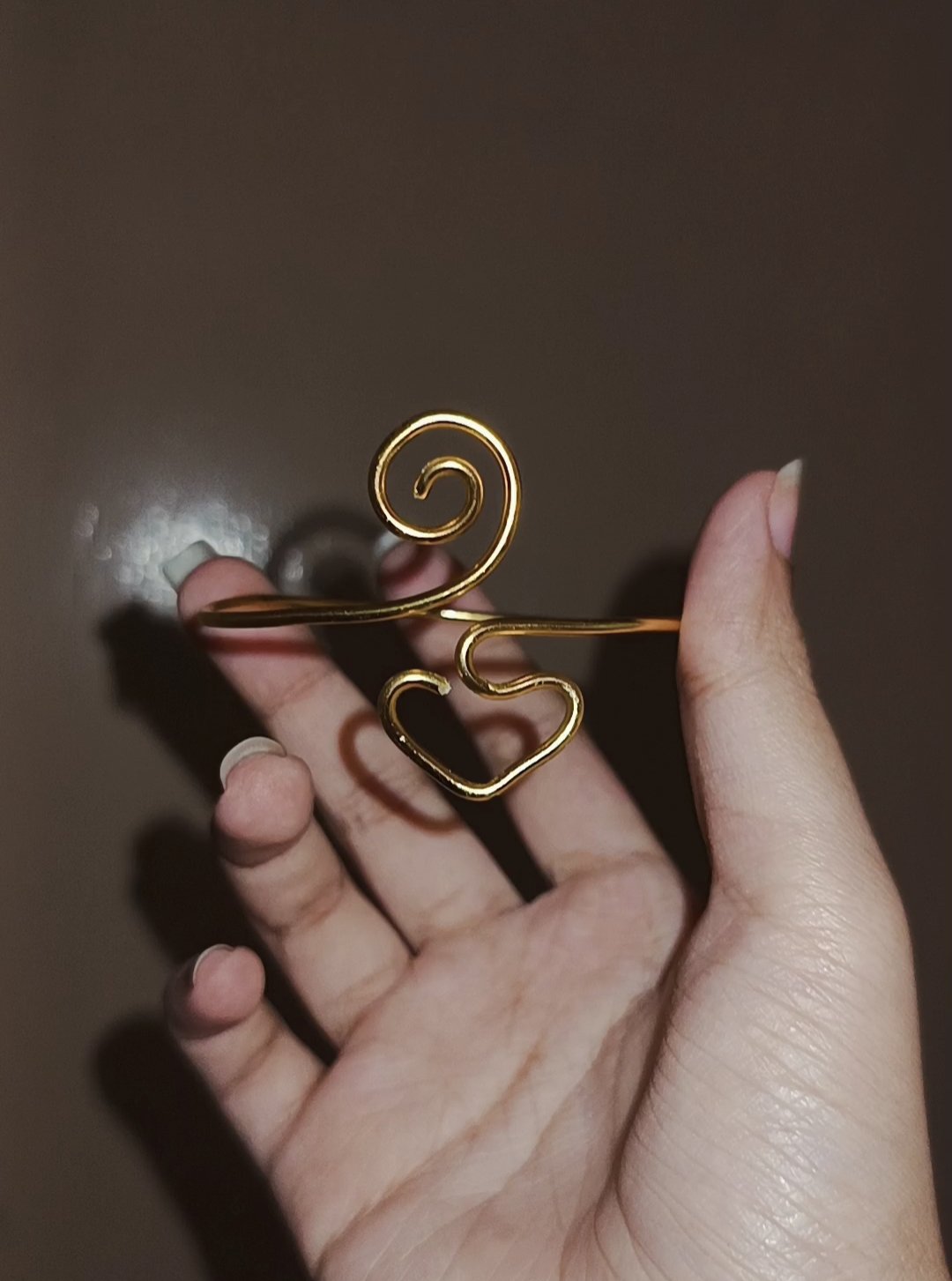 Spiral Heart Handmade Wire Armcuff