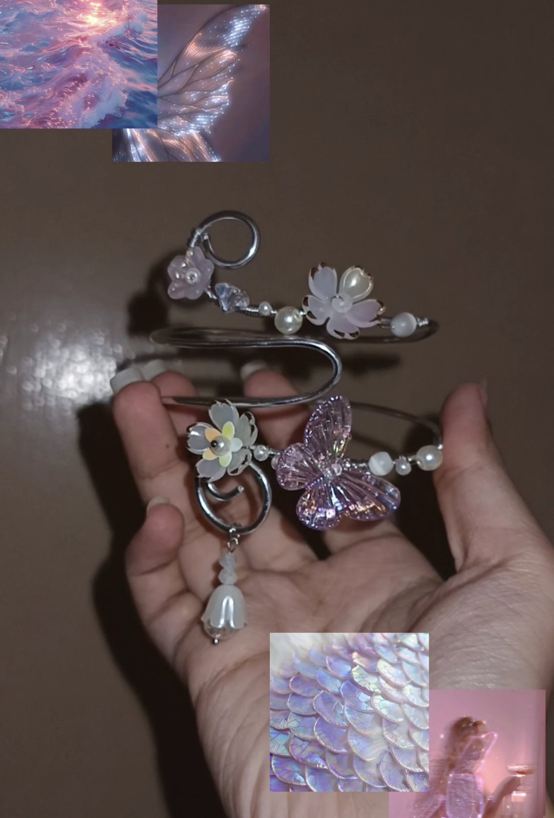 Soft Pastel Handmade Wire Armcuff